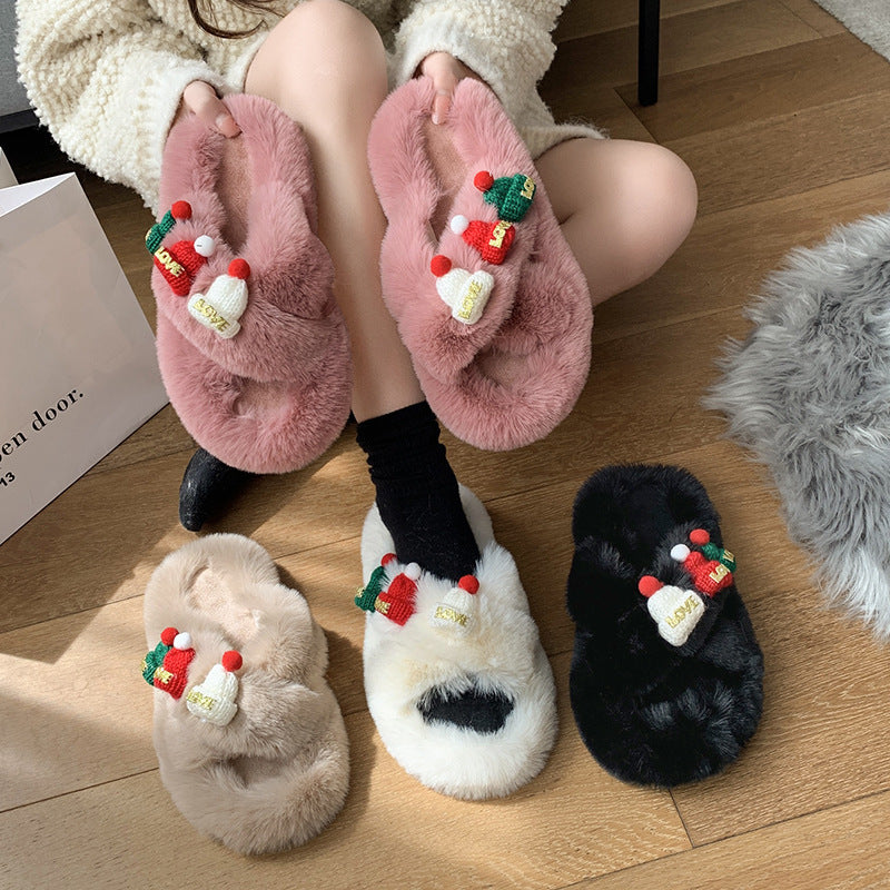 Hat Fluffy Slippers