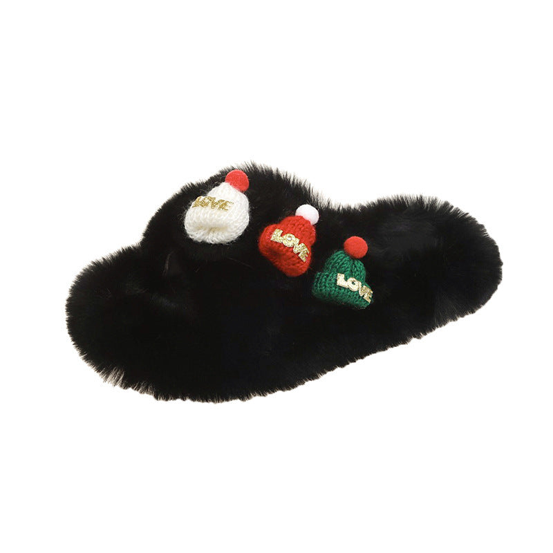 Hat Fluffy Slippers