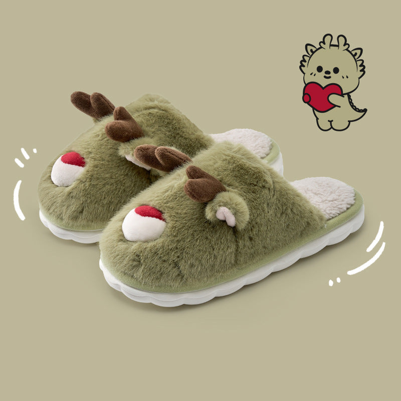Raindeer Cotton Slippers