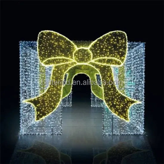 Giant LED Christmas Bowknot Arch Motif