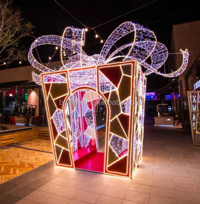 Giant LED Christmas Bowknot Arch Motif