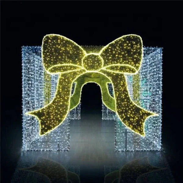 Giant LED Christmas Bowknot Arch Motif