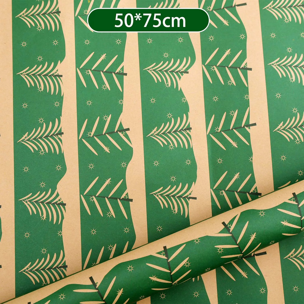 Kraft Wrapping Paper Cartoon Xmas