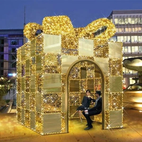Giant LED Christmas Bowknot Arch Motif