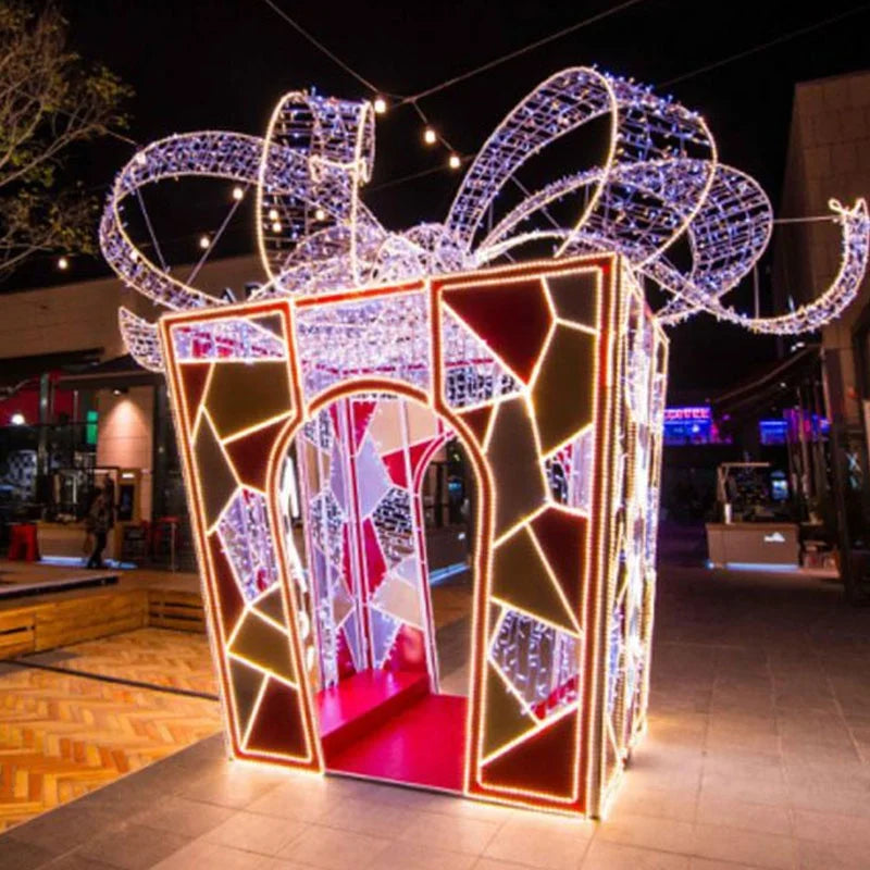Giant LED Christmas Bowknot Arch Motif