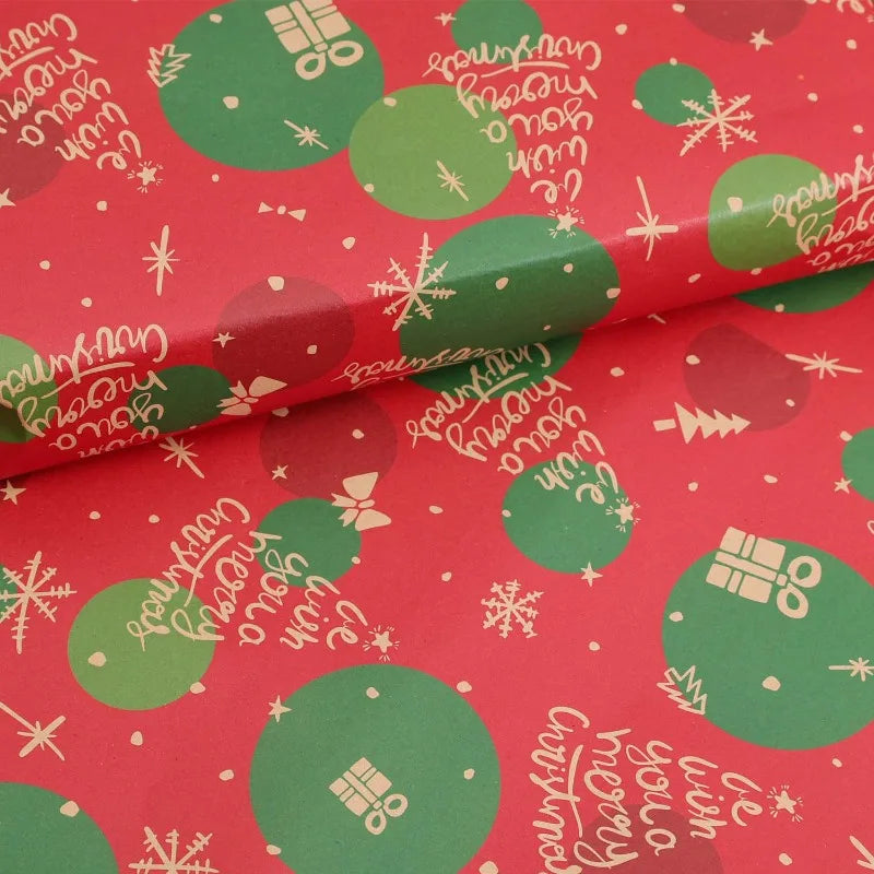 Kraft Wrapping Paper Cartoon Xmas
