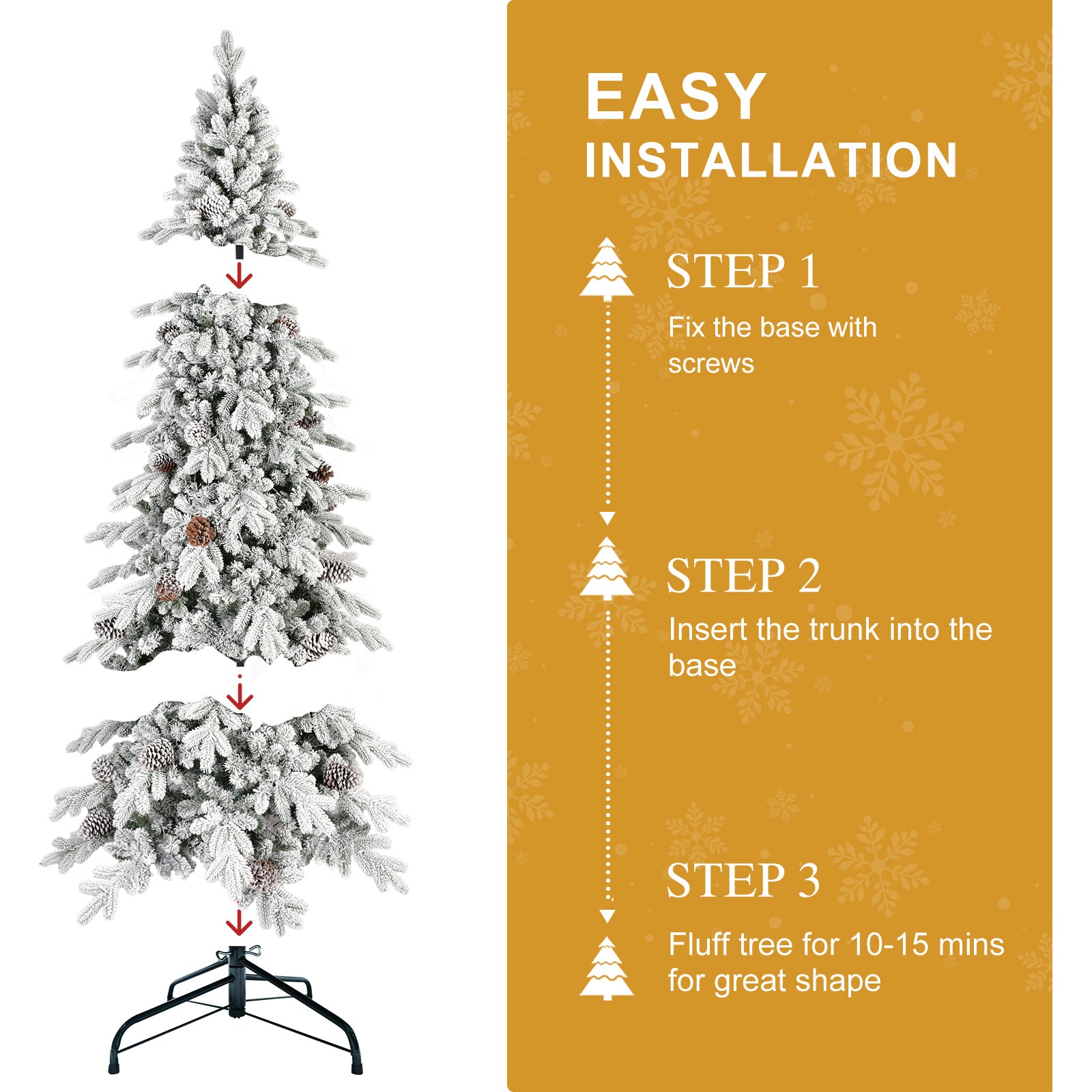PVC Christmas snow Tree