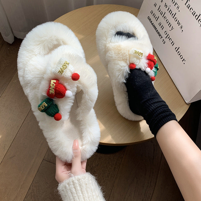 Hat Fluffy Slippers