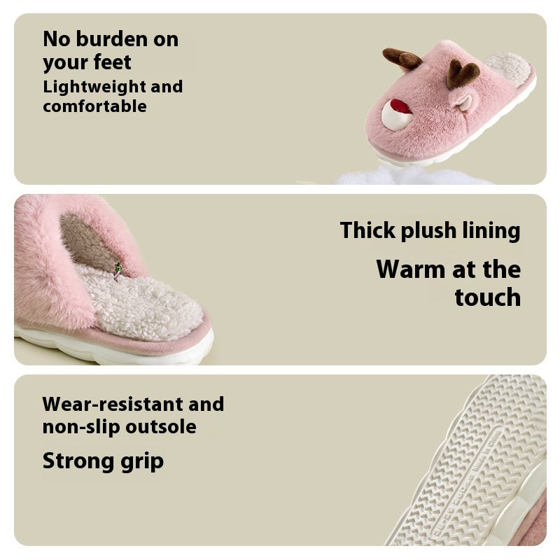 Raindeer Cotton Slippers