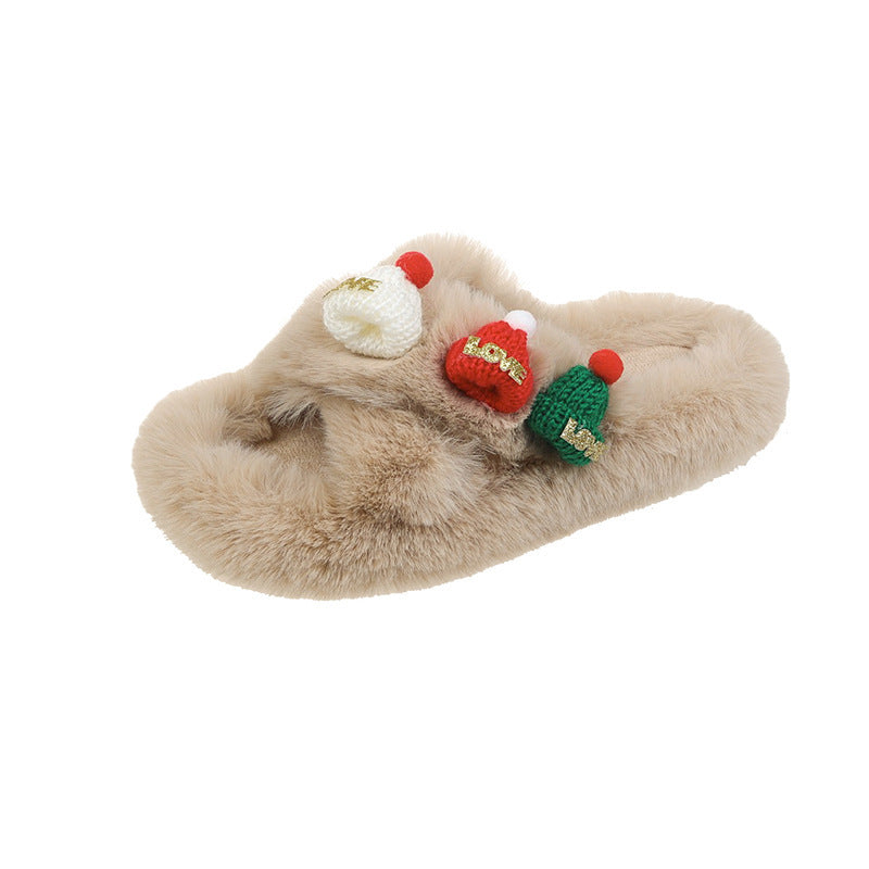 Hat Fluffy Slippers